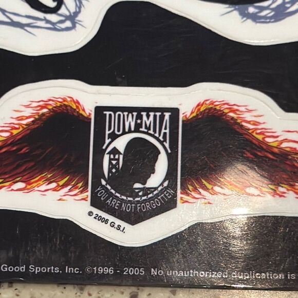 Hot Leathers transparent decals, POWMIA never forget, Transparent Decals Set - Picture 4 of 6